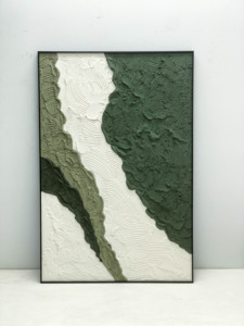 JZ abstrait paysage marin Texture décor à la maison grande œuvre d'art mural peint à la main Original personnalisé peinture à l'huile 3D affiche - Product Image 3