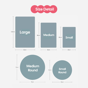 HEDYS GROOMING 中号圆形防滑硅胶美容台套（粉色海军蓝）-防水耐用易清洁宠物垫 - Product Image 4
