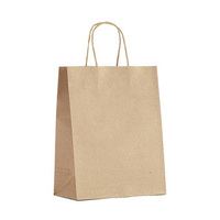 Sacs en papier kraft brun écologiques et recyclables personnalisés pour les restaurants, la restauration rapide et les emballages à emporter avec logo personnalisé