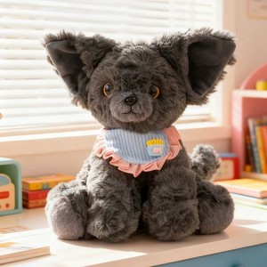 Peluche Devon Rex grise bouclée - Modèle de collection fidèle à la race avec rembourrage hypoallergénique, préférée des enfants - Product Image 4