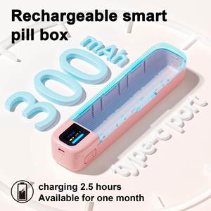 Boîte électronique multifonctionnelle portable avec minuterie, réveil, rappel, organisateur, distributeur de pilules Bluetooth pour la vie quotidienne, personnalisable - Product Image 2