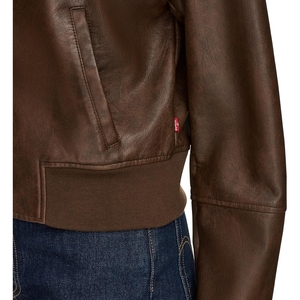 Veste en cuir 100% premium pour femme, style universitaire multi-patchs avec détails brodés, pour le streetwear, en vente - Product Image 3
