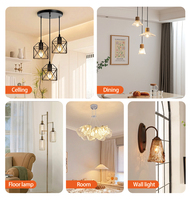 Diverses ampoules à filament LED personnalisées Décoration d'ampoule en verre G95 Base E27 3000K Lumière jaune 220-240V Haute efficacité pour la maison