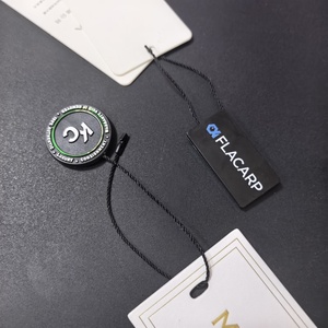 Tùy Chỉnh Thêu Logo Vòng Tròn Dệt Nhãn Polyester Nhựa Con Dấu <span class=keywords><strong>Tag</strong></span> Cho Giày Túi Xách Và Hàng May Mặc - Product Image 4