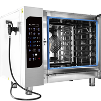 Komersial industri elektrik 6 baki tombol Oven konveksi uap jenis baja antikarat antilengket untuk penggunaan roti
