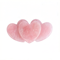 Outil Gua Sha en quartz rose poli à la main, surface lisse, planche de massage pour le visage, le cou, le corps, beauté