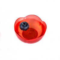 Bols à dessert jetables en plastique PS en forme de fleur de prunier, diamètre 66 mm, colorés, transparents, pour poudings et coupes à glace