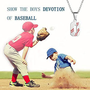 Offre Spéciale Inspiration <span class=keywords><strong>Baseball</strong></span> <span class=keywords><strong>Majestic</strong></span> Jersey En Acier Inoxydable Charmes Nombre Pendentif Collier Pour Garçons Hommes - Product Image 2