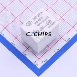 HF3FA/012-HSTF Power Relay Through hole,15.2x19mm Relay 12V 1 Normally Open: 1A (SPST-Normally Open)::: 4 10A-28VDC/10A-277VAC - Product Image 1