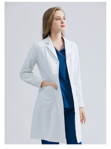 Camice da Laboratorio Unisex di Alta Qualità, Elastico, Senza Cuciture, con Tecnologia Needle-Detecting, a Maniche Lunghe e Corte, per Medici, Infermieri e Dottori - Product Image 2