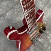 Guitare électrique 620 R-Brand Sunburst Color 12 cordes, manche en érable, touche en palissandre, binding, trémolo, pièces chromées, orange, livraison rapide