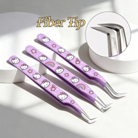 Pince à cils professionnelle personnalisée gratuite pour extensions de cils, forme botte, pour préhension des fibres, 90 degrés