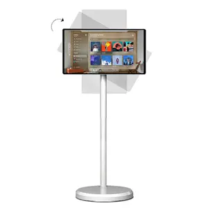 شاشة JC Stand By Me JCPC مقاس 21.5 بوصة قابلة للدوران تعمل باللمس بنظام أندرويد مع شاشة LCD بجودة 1080 بكسل ذكية وخاصية التلفاز المحمول على العجلات