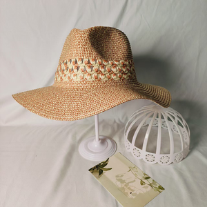 Custom Logo Panama <b>Hat</b> Unisex Toquilla <b>Straw</b> Beach Sun Protection Wide Brim Hand Embroidery Adult Summer <b>Hat</b> - Product Image 4