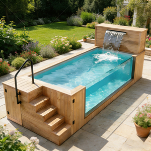 Customization Fiberglass Outdoor Above Ground Swimming Pool UV Resistant Quick Install Durable Backyard Garden - Product Image 1