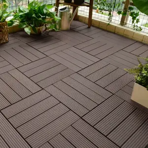 DIY Luxury Composite Wood Decking Easy Install WPC Decking System Wood Floor Tiles