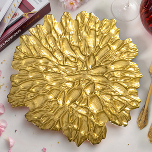 Assiettes de présentation de mariage élégantes <span class=keywords><strong>en</strong></span> <span class=keywords><strong>verre</strong></span> réutilisables or/argent/<span class=keywords><strong>bleu</strong></span>/rose pour banquets et tables de réception à domicile - Product Image 6
