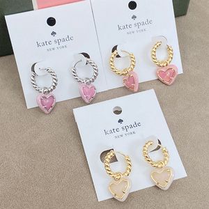 Nuevos Pendientes de Corazón Rosa Dulce y Moderno, Pendientes de Corazón en Forma de Melocotón, Elegantes y Ligeros, para Mujer - Product Image 1