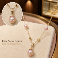Collier de perles violettes en gros, bijoux en alliage, 51-60 cm, design standard pour boutiques, cadeaux, vente au détail et usage quotidien