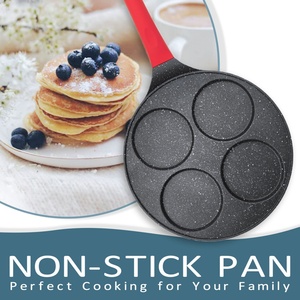 High Quality 4-Hole Round Egg Frying <b>Pot</b> Non-Stick Aluminium Kitchen Cookware <b>Sets</b> Waffle Pancake Frying Pan Made of Metal - Product Image 6