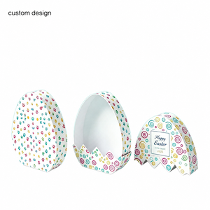 Boîte cadeau en papier en forme d'œuf pour Pâques, pour chocolats, bonbons, chasse aux œufs, emballage <span class=keywords><strong>de</strong></span> cadeau pour le festival - Product Image 1