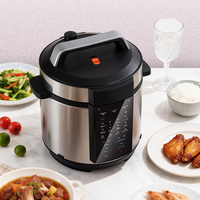 Cuisinière électrique multifonctionnelle de luxe de haute qualité 12 en 1 6L en acier inoxydable avec revêtement antiadhésif, cuisson rapide, multicuiseur