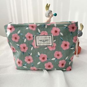 <b>Cosmetic</b> <b>Bags</b> for Women Small Makeup <b>Bag</b> for Purse Corduroy Makeup with Metal Zipper - Product Image 1