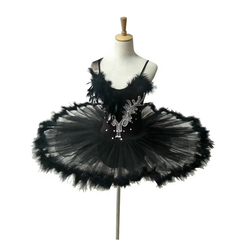 Bailarina tutú de Ballet profesional de Niño de las mujeres de blanco Cisne Negro Traje de Ballet Tutu vestido