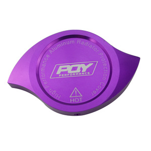 Tapa de radiador de aluminio PQYRACING para Honda Accord Civic, cubierta de rendimiento en rojo, azul, negro y morado - Product Image 5