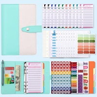 Zeamor Journal 6 anneaux planificateur feuilles d'organisation carnet de notes en cuir PU A6 classeur de Budget avec enveloppes