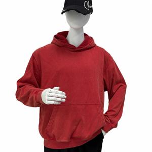 Manteau à capuche en molleton 100 % coton, style américain, coupe ample, délavé, pour homme, collection automne-hiver, marque RQ, modèle transfrontalier - Product Image 4