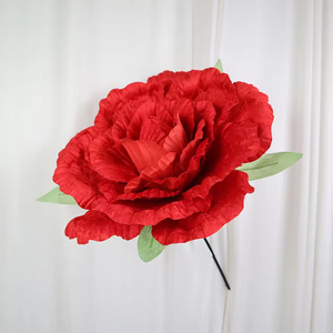 Décoration de mariage, rose en flanelle simulée, grande scène de fond, aménagement de scène, vitrine de centre commercial, fleur simulée teinte - Product Image 6