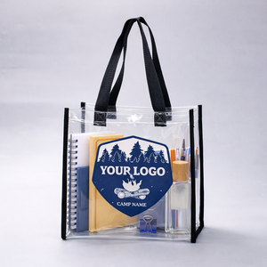Vente en gros de sacs de plage imprimés avec logo, sacs de stade en plastique transparent, petits sacs cadeaux en PVC transparent, sac holographique personnalisé transparent - Product Image 2