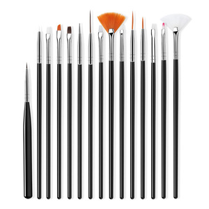 Lot de 15 Nouveaux <span class=keywords><strong>Pinceaux</strong></span> de Nail Art <span class=keywords><strong>pour</strong></span> Peinture, <span class=keywords><strong>Gel</strong></span> <span class=keywords><strong>UV</strong></span>, French Manucure et Acrylique - Product Image 1