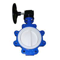 DIN/BS/ASME Standard PTFE/Gummi-Ausgekleideter Sitz Chinesischer Bestseller DI/SS304/SS316 Gehäuse Schmetterlingsventil PN10/PN16 DN150