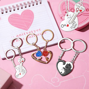 Casse-tête personnalisé porte-clés en métal séparé breloques couples romantiques combinaison étiquettes plusieurs pièces émail broche badges cadeaux - Product Image 4