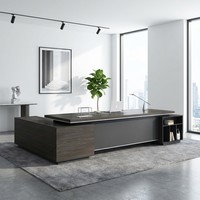 Bureau de direction E1 Board durable, table de patron de luxe, quincaillerie silencieuse, mobilier de PDG, espace de travail professionnel
