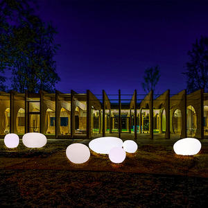 Su geçirmez güneş ve elektrik Powered LED dekor taş açık kaya spot LED topu taş bahçe lambası - Product Image 3