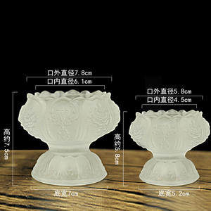 Bougeoir coloré costume lampe à beurre de Lotus huit pieds hauts de bon augure articles de bouddha émaillés ménagers - Product Image 5