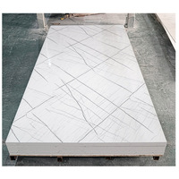Plaque de marbre floral SPC UV moderne ultra-brillante, alternative flexible au marbre artificiel, pour murs résidentiels et commerciaux, directement de l'usine