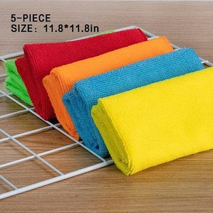 Green 250gsm Absorbent Scratch Lint-Free Quick-Dry Eco-Friendly <b>Square</b> Microfiber Glass Cleaning Cloth for Kitchen <b>Mirror</b> Screen - Product Image 4