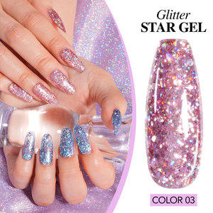 Esmalte de Uñas en Gel UV Robifel, 24 Colores, Brillo Estelar, Esmalte de Gel con Purpurina en Forma de Estrella, Colección para Todas las Temporadas, <span class=keywords><strong>Manicura</strong></span> Desprendible, Hazlo Tú Mismo - Product Image 4