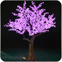 New Style 3 m hoch Faux Pink LED Baum künstliche Sakura japanische Kirschblüte für Hotel oder Home Decoration