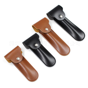 Étui à rasoir de style vintage, étui de protection pour rasoir manuel en cuir PU, étui de rangement. - Product Image 1