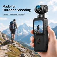 Caméra de poche PX3 5K avec stabilisation d'image double, suivi du visage par IA, objectif rotatif à 270 degrés, écran tactile de 1,69 pouce, action caméra