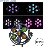 Luz de Pared Redonda LED RGBW de 7x60W, Estilo Retro, Matriz, DMX512, Alto CRI, AC110-240V, 1 Año de Garantía, para Discotecas, Fiestas