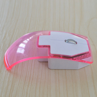Souris d'ordinateur sans fil transparente avec éclairage design créatif