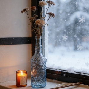 Botella de Vino Vacía con Hermoso Diseño, Botella de Vidrio Decorativa, Perfecta para Usar como Candelabro, Florero y Decoración del Hogar - Product Image 5