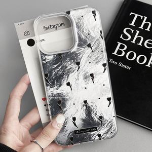 Coque de téléphone avec motif glacier à pois roses, nouvelle collection, avec film de protection pour objectif pour iPhone 16 15 14 13 12 11 Pro Max Plus, coque arrière - Product Image 5