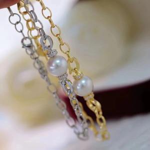 Base Vacía de Plata de Ley S925 para Accesorios de Perlas DIY, para Pulseras y Collares, Estilo Moderno, Fornituras y Componentes de Joyería de Plata - Product Image 1